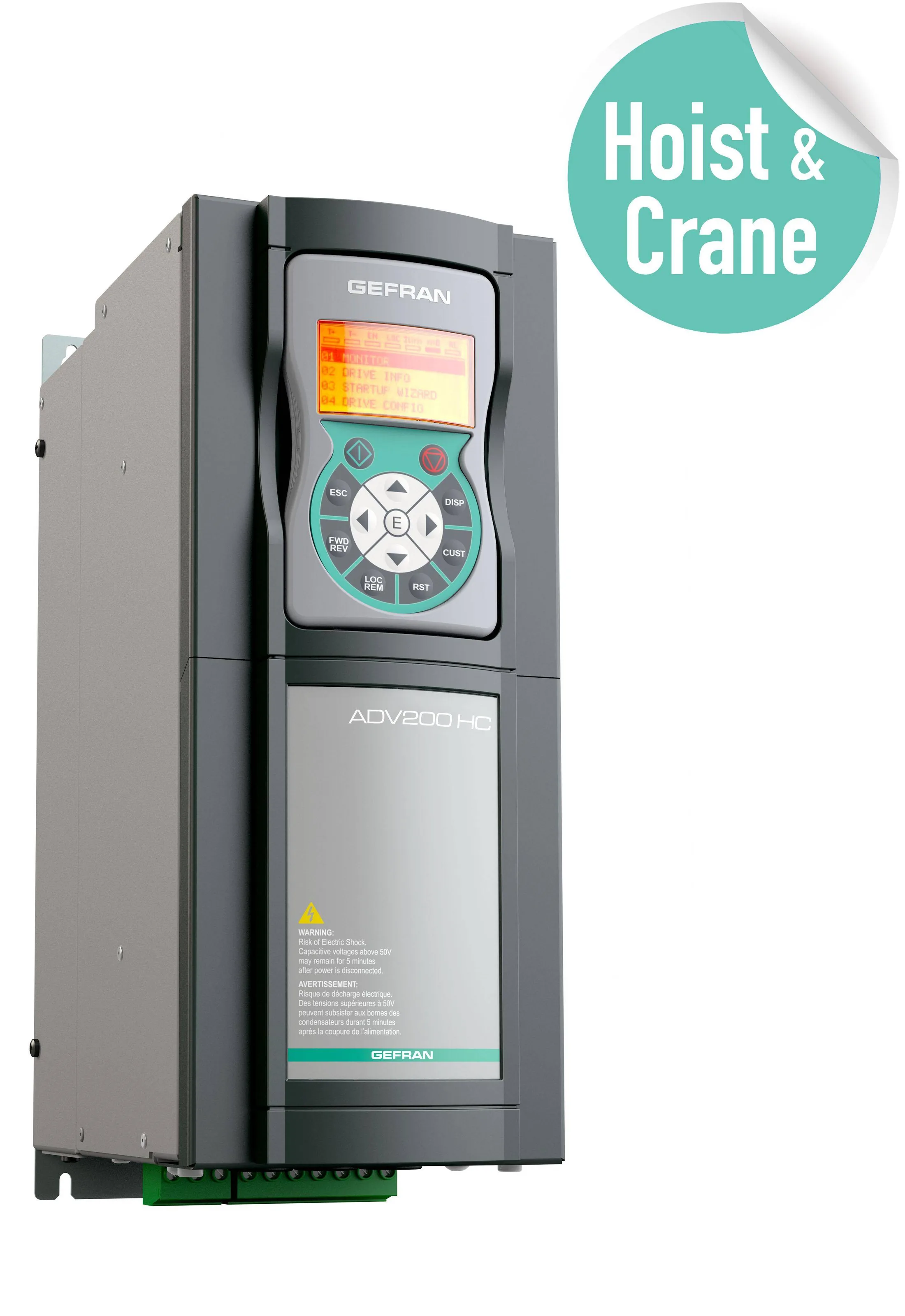 GEFRAN 10306 ADV200 HC Ориентированный на работу на месте преодбразователь для применения на кранах и подъемных устройствах